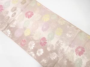 アンティーク　花模様織り出し袋帯（材料）